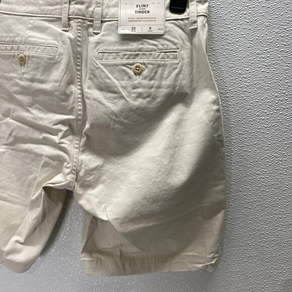 NEW FLINT AND TINDER Men’s 365 Chino Shorts 9” Inseam Size 32 Salt - Picture 4 of 9